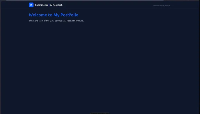 Page with Navbar